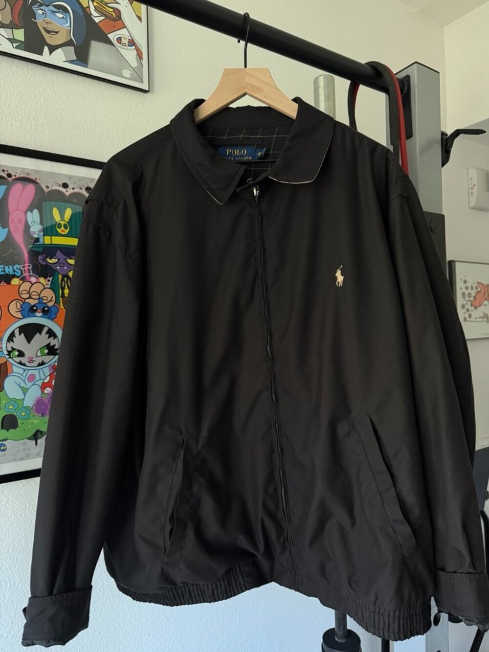 Polo Ralph Lauren 2XB Black Harrington Jacket Full Zip Big & Tall